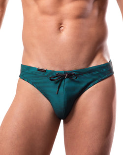 Peacock Ribbed Swim Brief